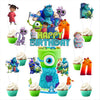 25Pcs Cartoon For Monster Cupcake Toppers,Inspired Cupcake Picks School Wizard Theme Birthday Party Cake Decorations Supplies.