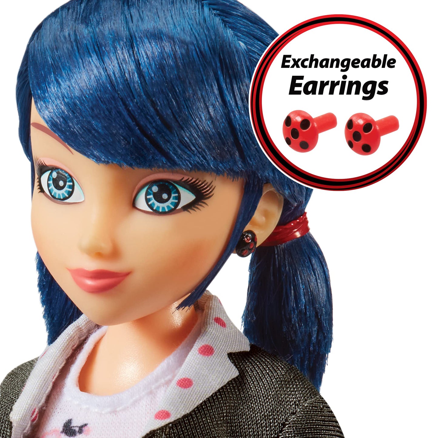 Miraculous Cat Ladybug Superhero Secret Marinette with Ladybug Fashion Outfit by Playmates Toys