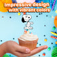 24x Cute Dog Cupcake Toppers - Strong Picks Happy Birthday Décor, Cupcake Decorations for Kids' Birthdays