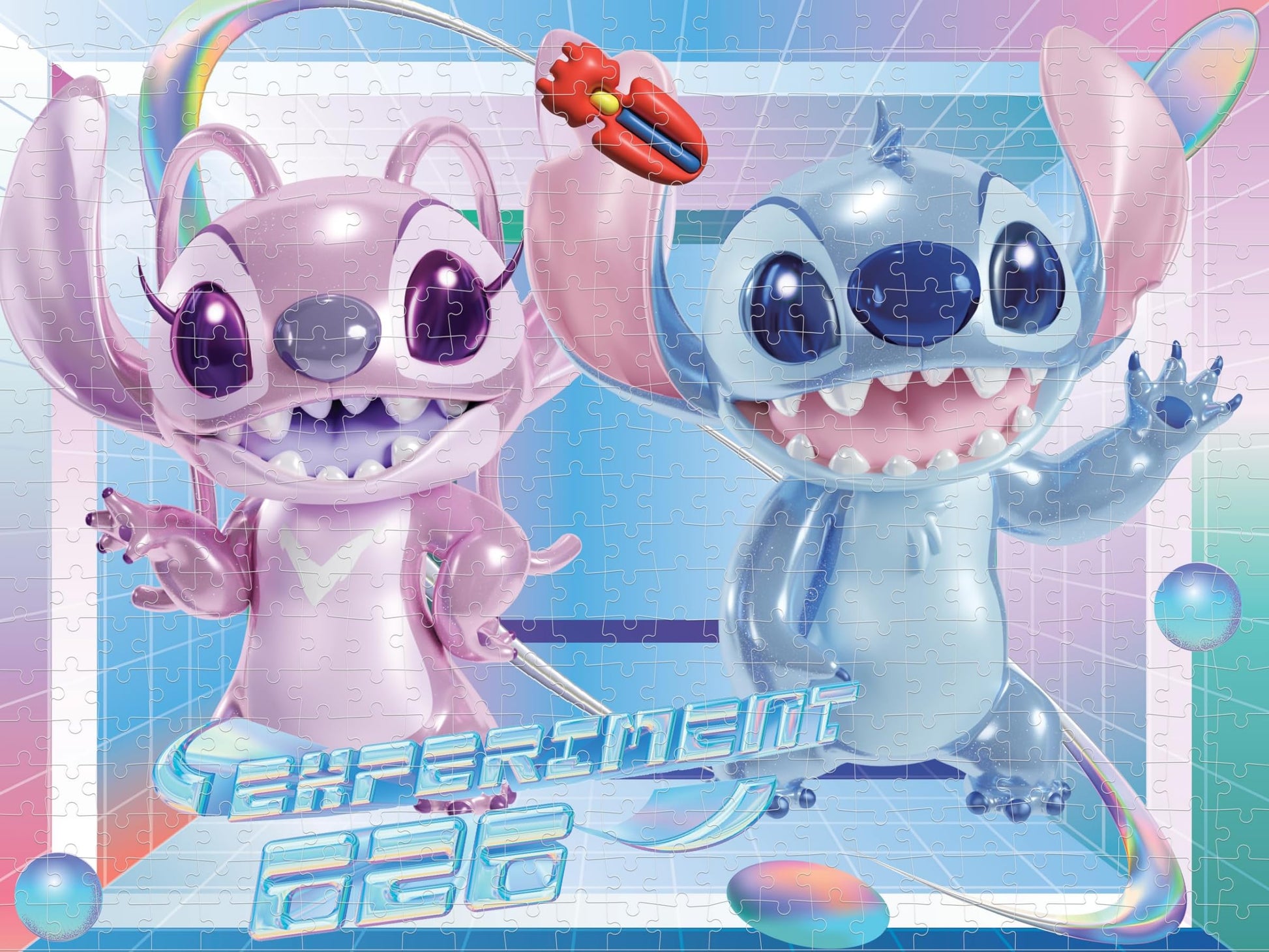 Prime 3D Stitch Double-Sided Puzzle - 200 Piece 3D/2D Lenticular Game for Kids & Families, 24"x18" Fun Activity with Motion, Official Disney Gift