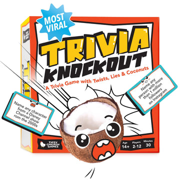 Tipsy Chicken Tiki Knockout: Bluff Your Way to Victory - Team Building & Party Board Games - Bluffing Trivia Game for Friends & Family Game Night