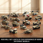 WW2 Army Tank Toys Building Sets Compatible with Lego, Create a German Dora Cannon or 16 Military Vehicles with 20 Toy Soldiers, STEM Toys for Boys
