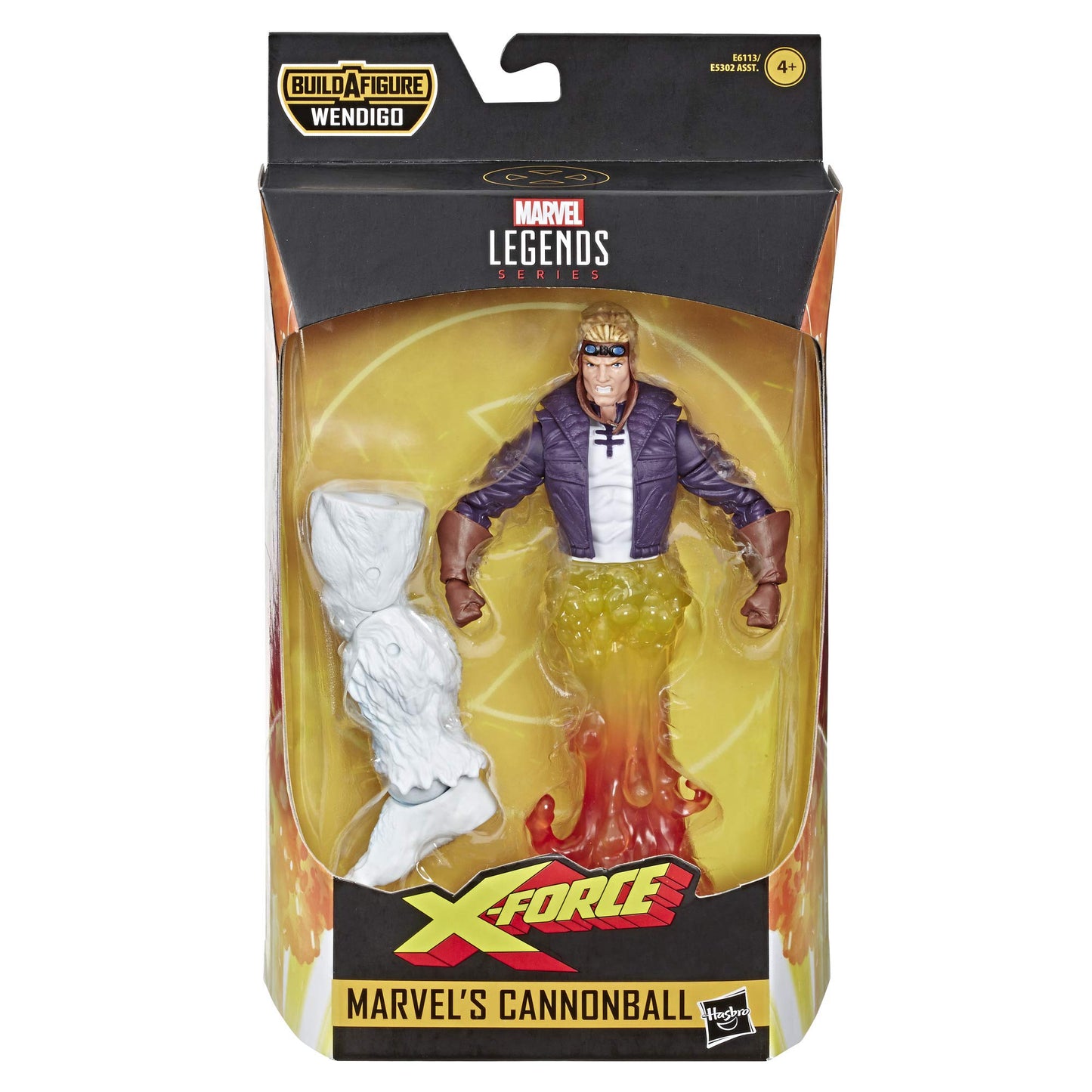 Marvel Classic Hasbro Marvel Legends Series 6" Collectible Action Figure Marvel’s Cannonball Toy (X-Men/X-Force Collection) - with Wendigo