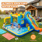 AKEYDIY Inflatable Bounce House, 15-in-1 Big Water Slide Backyard for Kids 3-12, Outdoor/Indoor Jumping Castle with with Jumping Area, Long Slide