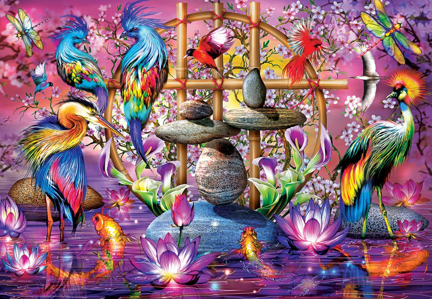 MasterPieces 2000 Piece Jigsaw Puzzle for Adults, Family, Or Kids - Fantasy in Flight - 39"x27"