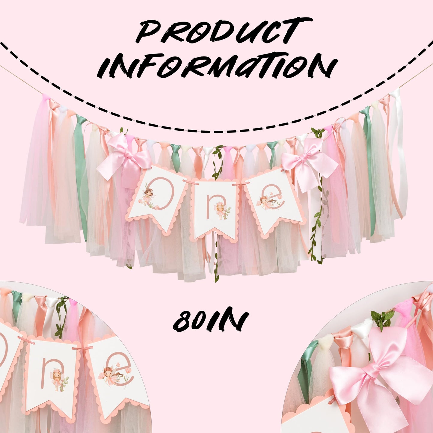 Upfirst Flower Fairy Highchair Banner