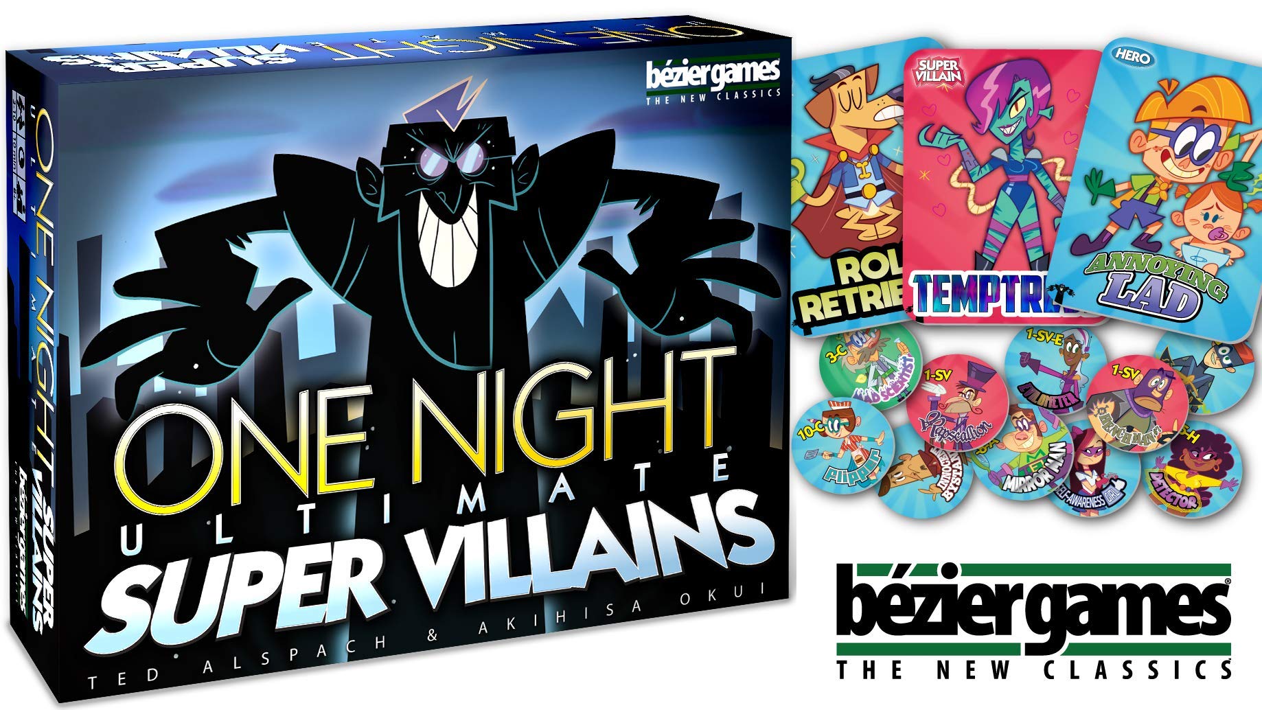 One Night Ultimate Super Villains, Family Friendly Party Game, Fun Game for Kids & Adults, Engaging Social Deduction, Fast-Paced Gameplay, Hidden