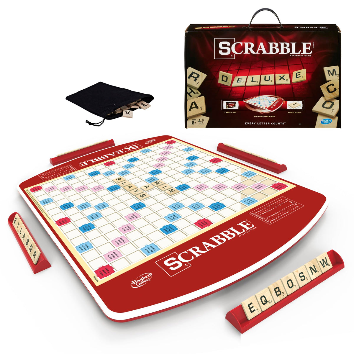 Hasbro Games Scrabble Deluxe Edition Letter Tiles Word Game