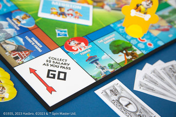 Monopoly JR PAW Patrol Board Game | Featuring Chase, Marshall, Skye, and Rubble | Officially Licensed Nickelodeon PAW Patrol Game | Family-Friendly