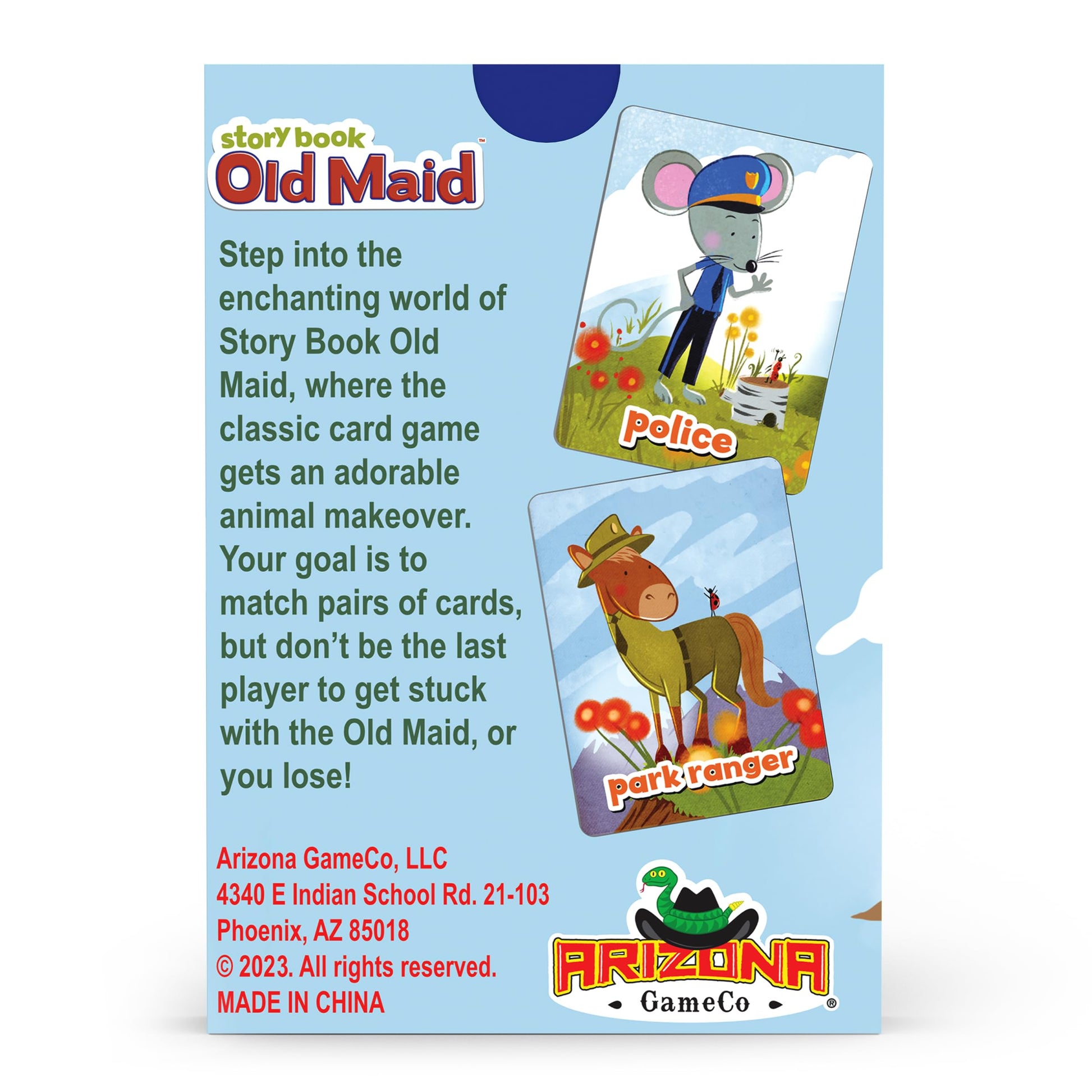 Arizona GameCo Story Book Old Maid, a Family Card Game for Kids Age 3 and Up - No Reading Required to Play - a Super Cute Classic for Families
