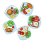 Handmade Miniature Breakfast Food Set, 5 Assorted Plates, Air Dry Clay Dollhouse Mini Food Accessories, 1:6 Scale, 1.3 Inch Plates, Realistic Kitchen