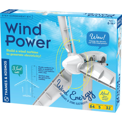 Thames & Kosmos Wind Power V5.0 STEM Experiment Kit, Build a 3ft-Tall Model Wind Turbine & Explore Clean, Renewable Energy, Optimized for Use Outdoors