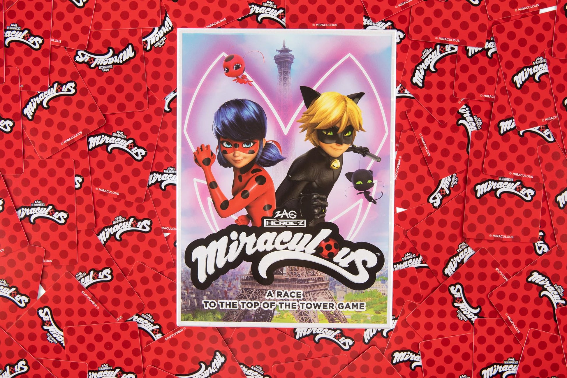 Miraculous Board Game - Race to the Top of the Tower - Fun Action Game for Kids | Super Hero Adventure Game Featuring Ladybug, Cat Noir & Friends