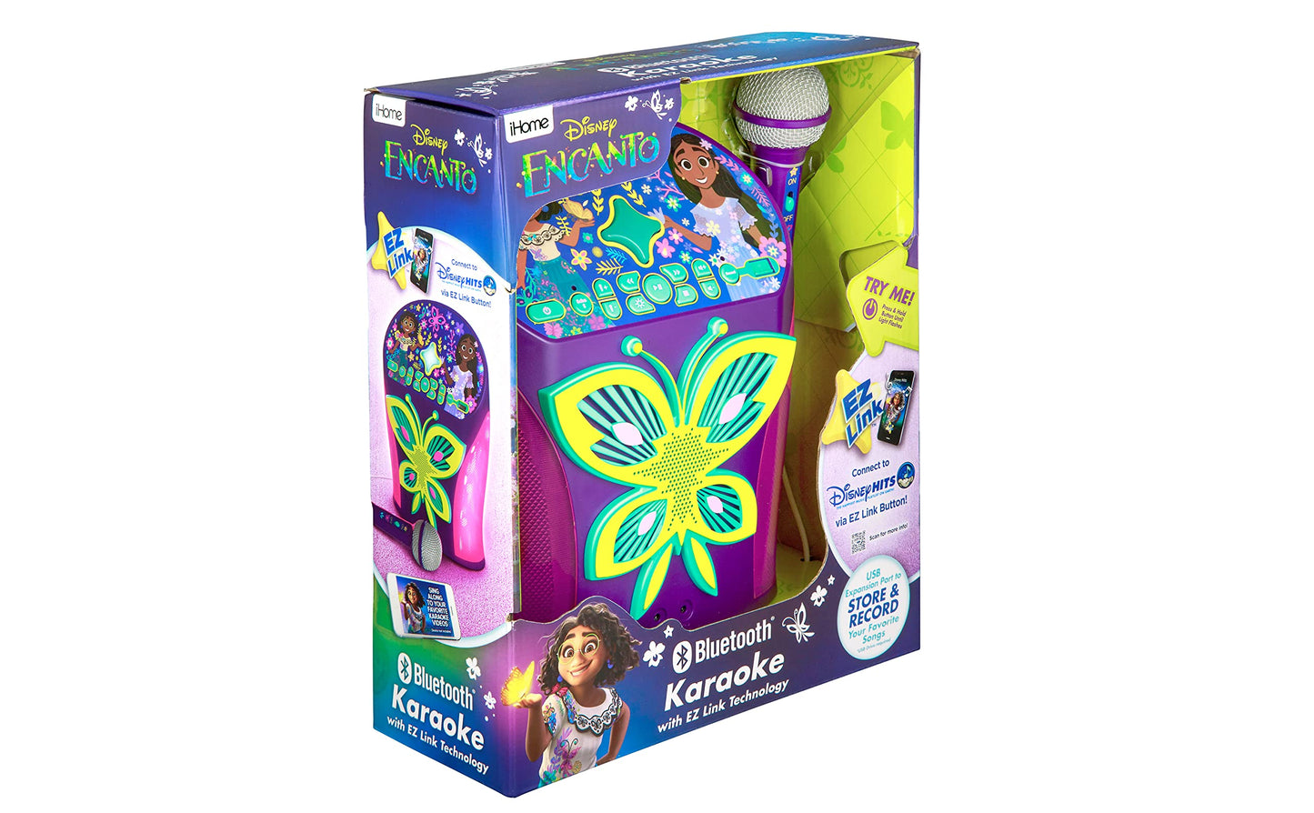 eKids Disney Encanto Karaoke Machine, Easily Access Disney Playlists with New EZ Link Feature