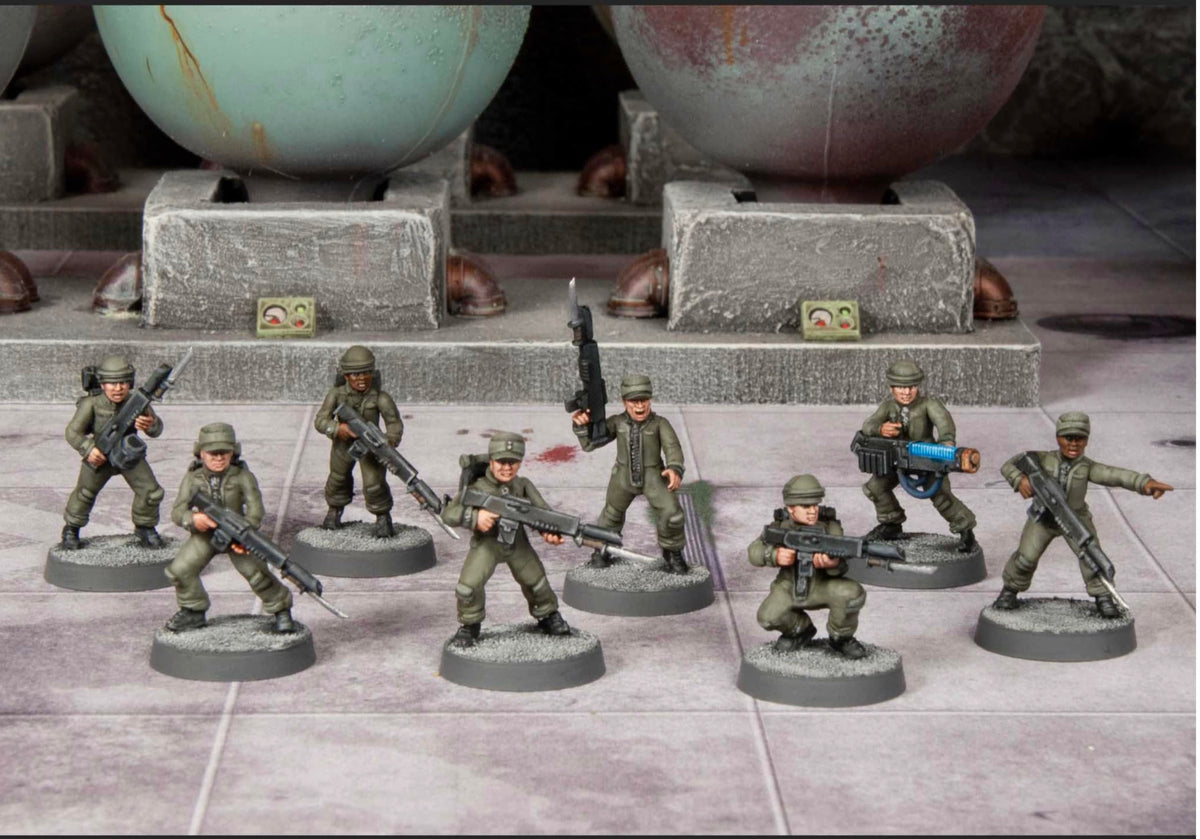 Wargames Atlantic Death Fields - Cannon Fodder (30 Figures) Multi-Part Hard Plastic (HIGH Impact POLYSTYRENE) 28MM Figures…