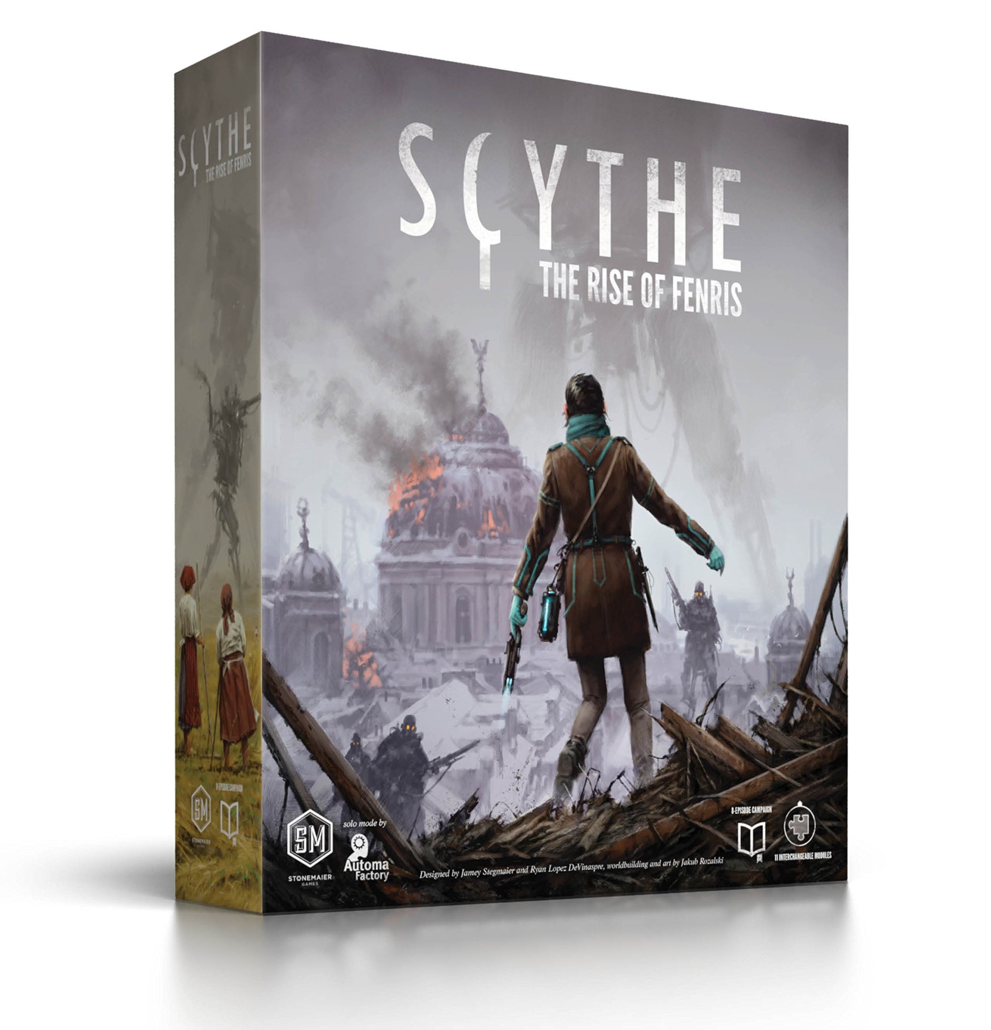 Stonemaier Games: Scythe: The Rise of Fenris by Ryan Lopez DeVinaspre & Jamey Stegmaier | 8 Episode Scythe Campaign and 11 Modules, Including