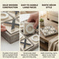 JEVERGN 12.6" Large Wooden Tic Tac Toe Game, Rustic Coffee Table Game, Wood Farmhouse Tic Tac Toe Board Game Decor, Family Games for Adult & Kids