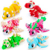 JOYIN 6 Pcs Multiple Color Cute 3D Printed Dragon, Colorful 3D Printed Flexible Articulated Dragon Fidget Toys for Home Office Desk Decor, Autism