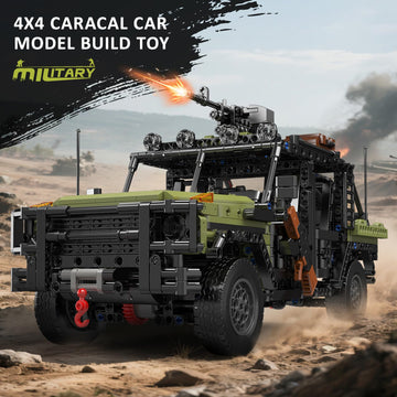 Mould King 20042 Military Truck Building Set, Buildable Toy, Off-Road Car with Romote Control, Collectible Army Model to Build and Display (1577