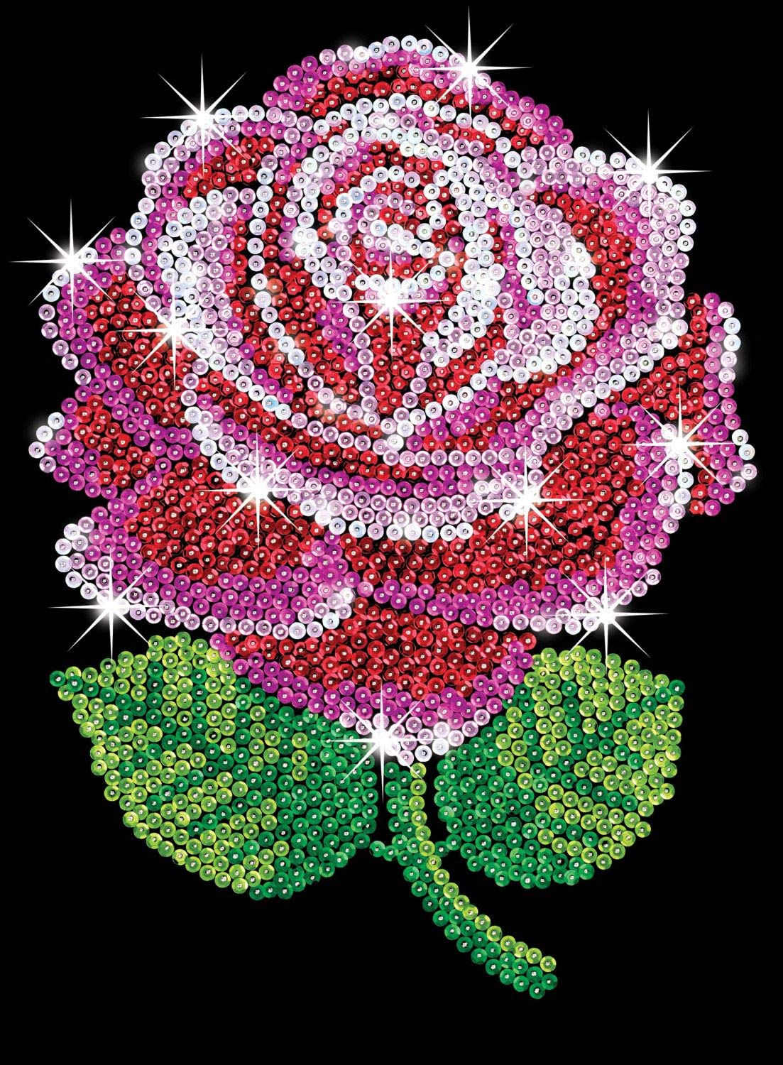 Sequin Art Blue, Red Rose, Sparkling Arts and Crafts Picture Kit, Creative Crafts