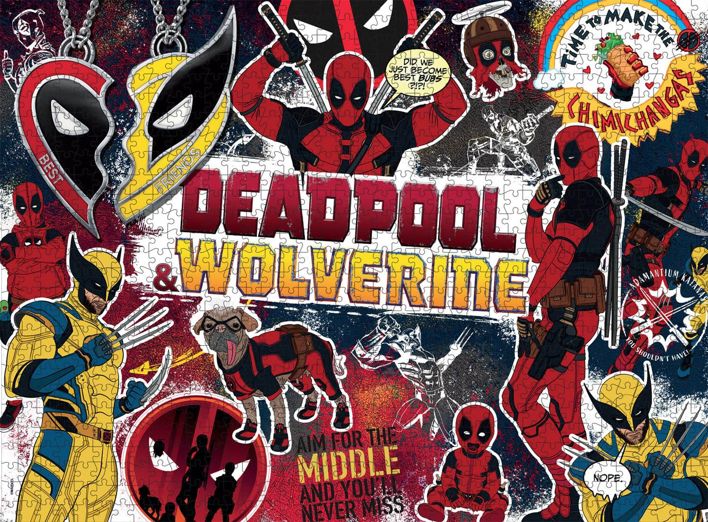 Buffalo Games - Marvel - Deadpool & Wolverine - 1000 Piece Jigsaw Puzzle for Adults -Challenging Puzzle Perfect for Game Nights - Finished Size is