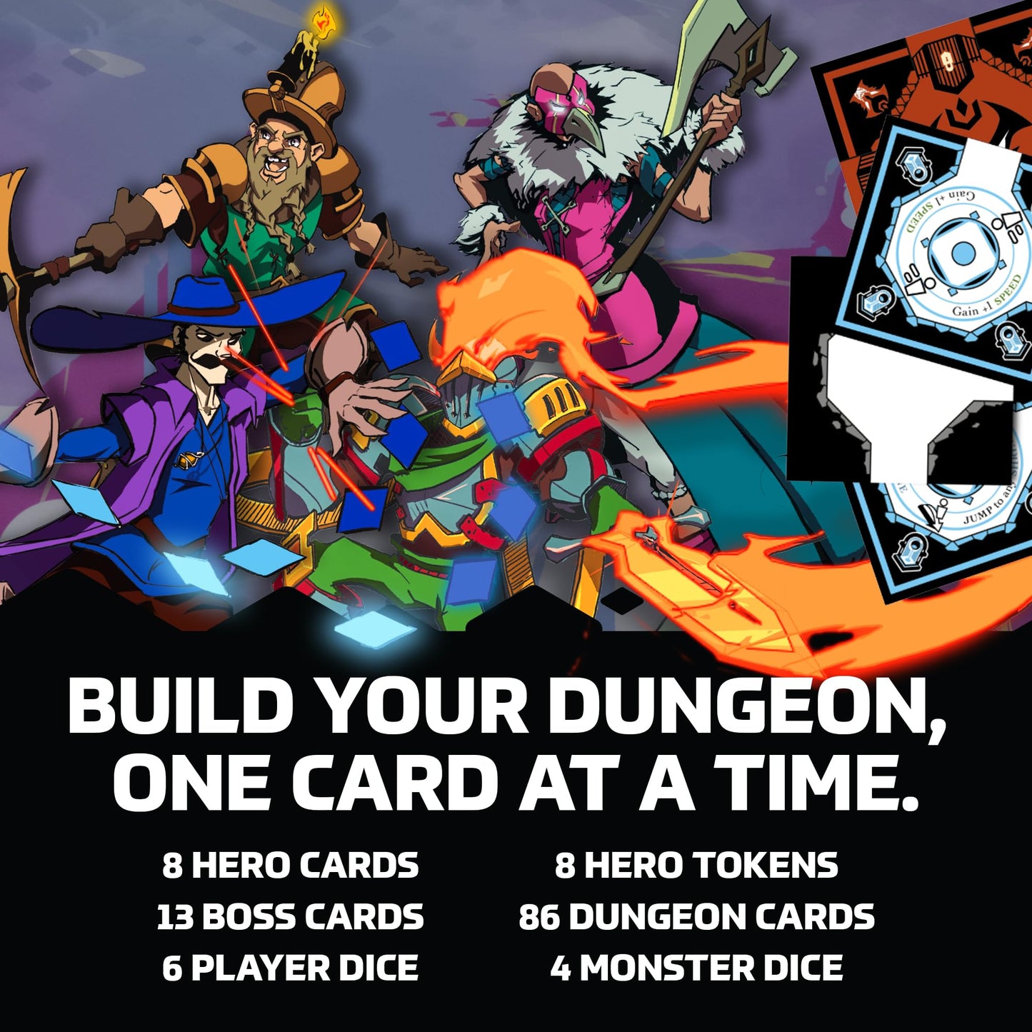 Zero Strategy Games Shuffle Dungeons Board Game - Solo and Co-op Dungeon Crawler for 1-4 Players