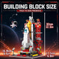 FNSJFYZS Space Shuttle Launch Center Building Blocks Set, Rocket Launch Base Model with Orbiter, Satellite, Rover & Radar Station, Aerospace