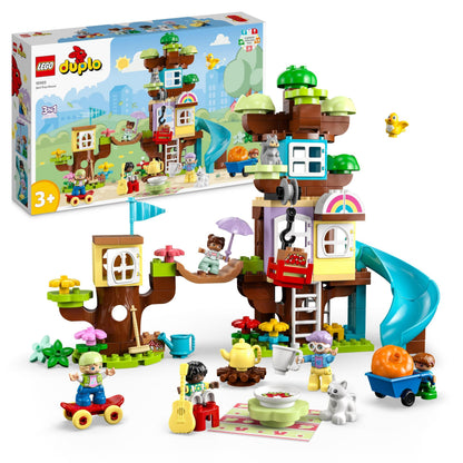 Lego DUPLO 3in1 Tree House 10993 Creative Building Toy for Toddlers, Includes 8 Figures for Teaching Social Skills, Playing Together and Group Play