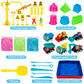ThinkMax Sand Kit for Kids, 3lbs Sand, 6 Mini Construction Trucks