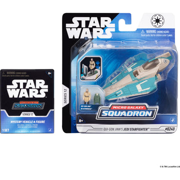 Star Wars™ Micro Galaxy Squadron Qui-Gon Jinn's Jedi Starfighter Mystery Bundle - 3-Inch and 2.5-Inch Vehicles with Accessories (Amazon Exclusive)