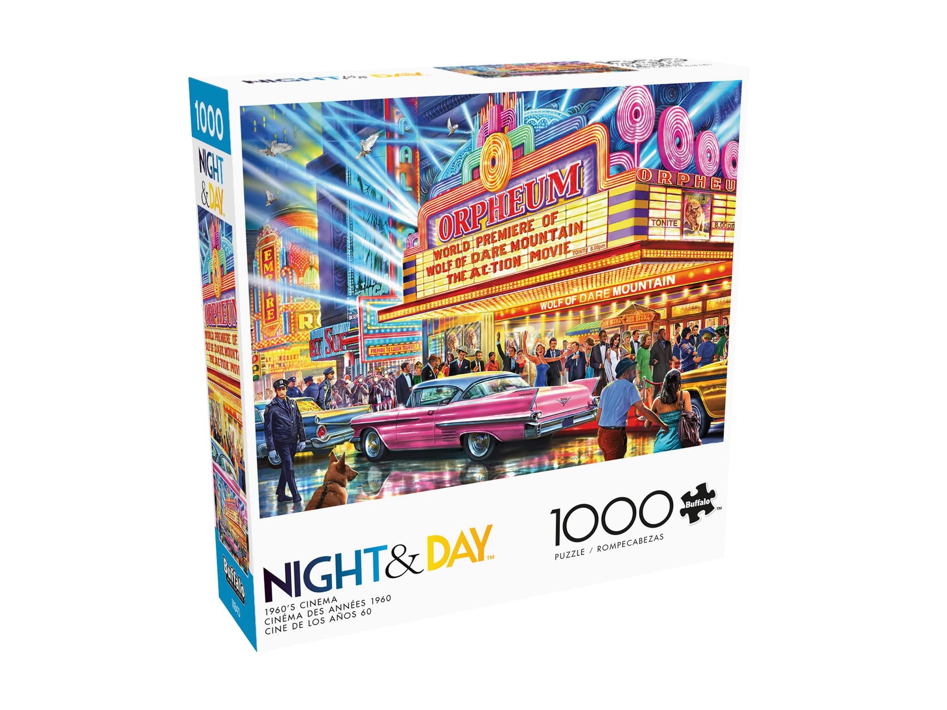 Buffalo Games - Night & Day 1960s Cinema - 1000 Piece Puzzle for Adults
