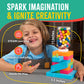SparkJump Candy Dispenser Woodworking Kit - Complete STEM Building Kit for Kids with FSC-Certified Wood, Paints & Tools, DIY Gumball Machine Craft
