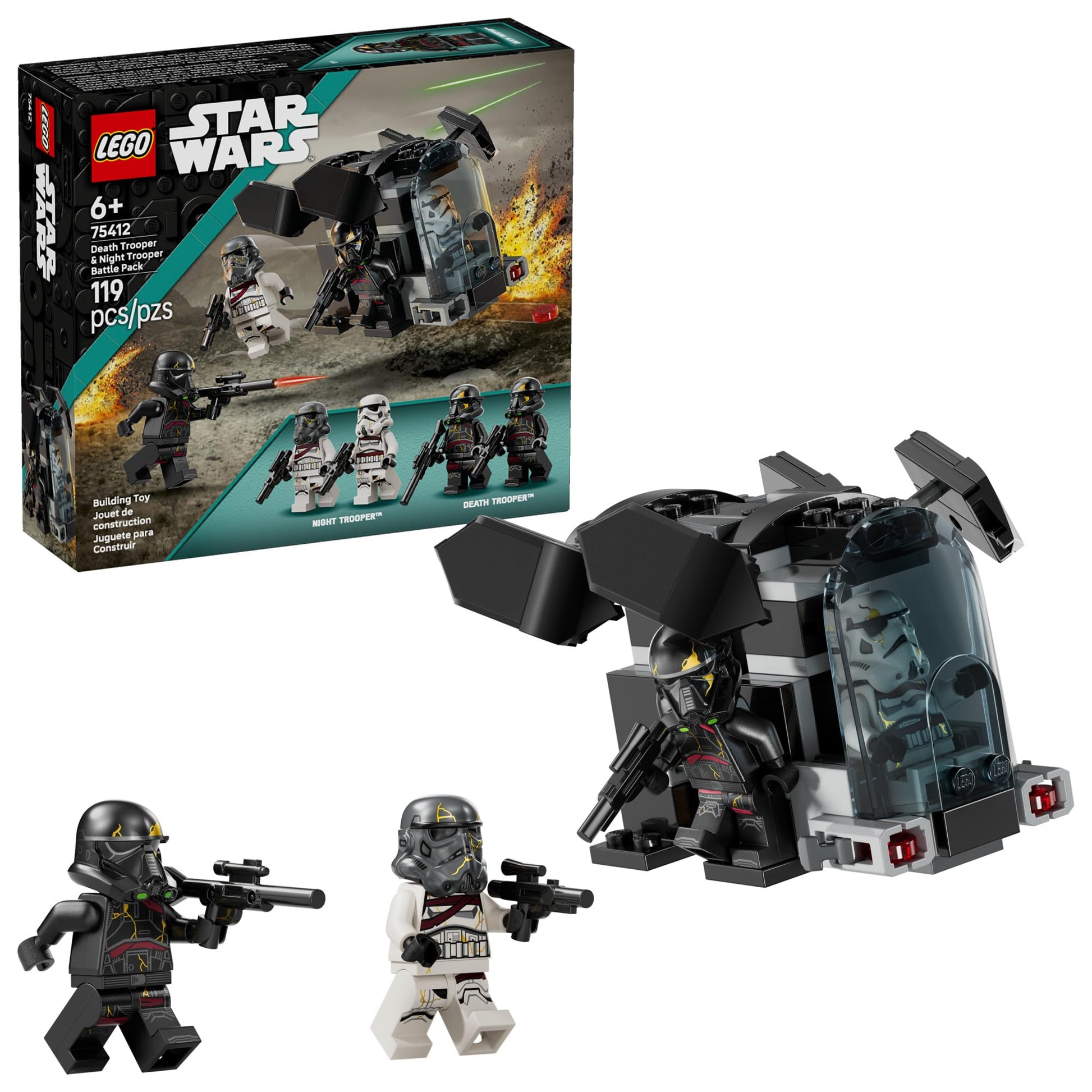 LEGO Star Wars Death Trooper & Night Trooper Battle Pack Kids Toy - Building Set for Pretend Play - Ahsoka Series Model Kit for Boys and Girls, Ages