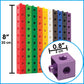 edxeducation Linking Cubes, Set of 100, Counting Cubes, Color Sorting Toys