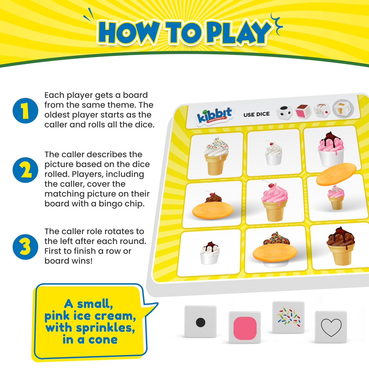 Kibbit - Bingo Style Game Targeting Descriptive Language, Sentence Structure, and Ability to Follow Multi-Component Directions