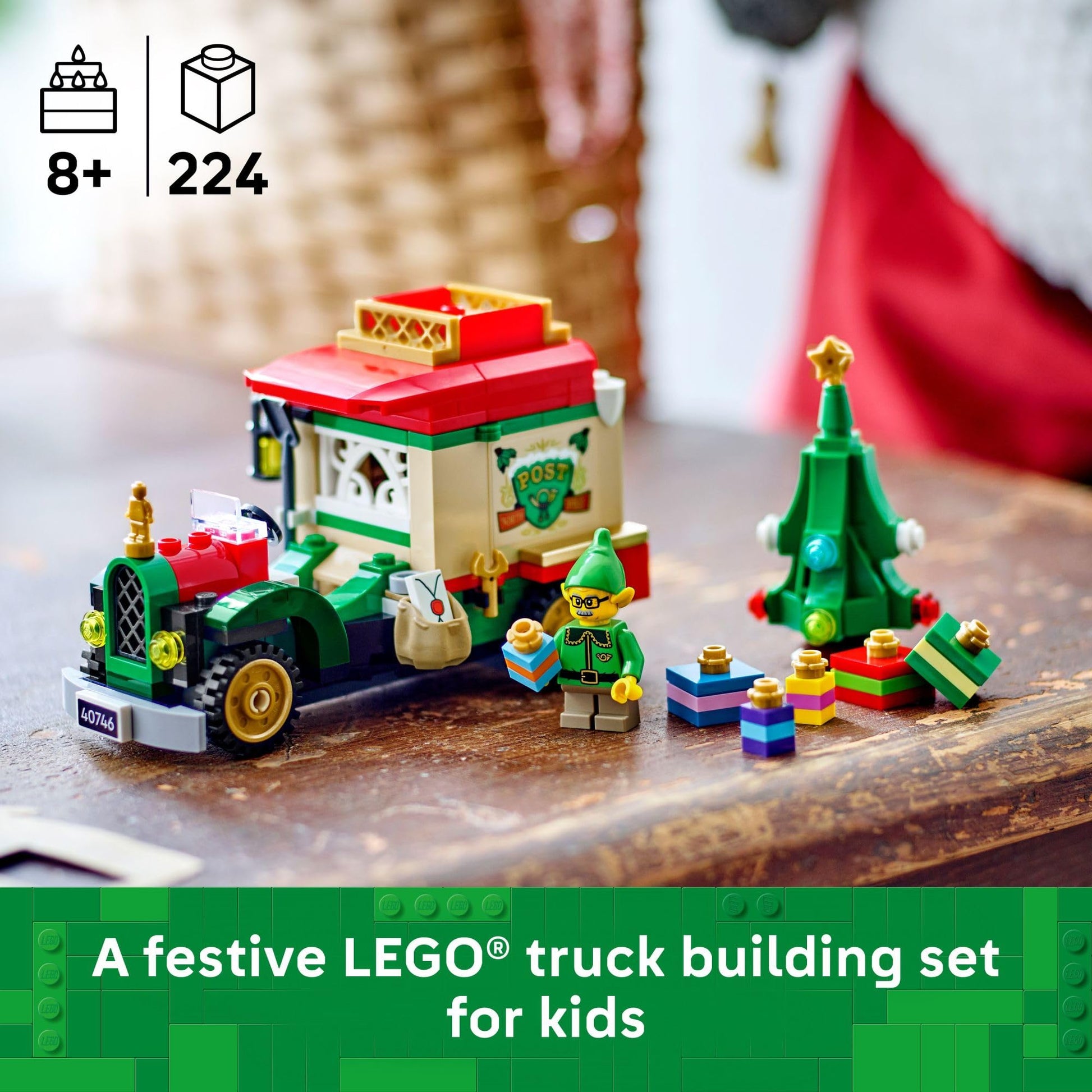 LEGO Santa’s Delivery Truck Building Toy for Kids - Construction Set for Play or Christmas Decor - Building Blocks for Girls & Boys, Ages 8+ - Holiday