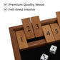 WE Games Wooden Shut the Box - Close the Box Set with 12 Number Tiles & 2 Dice Games - 13.5” Walnut Stained Finish