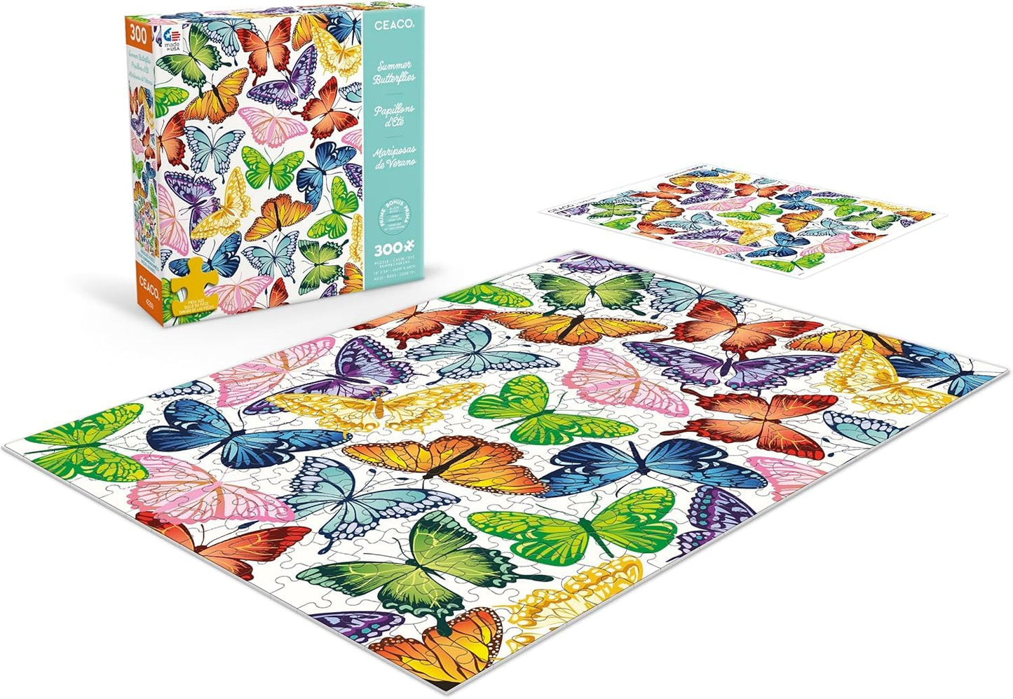 Ceaco - Summer Butterflies - 300 Large Piece Jigsaw Puzzle for Adults