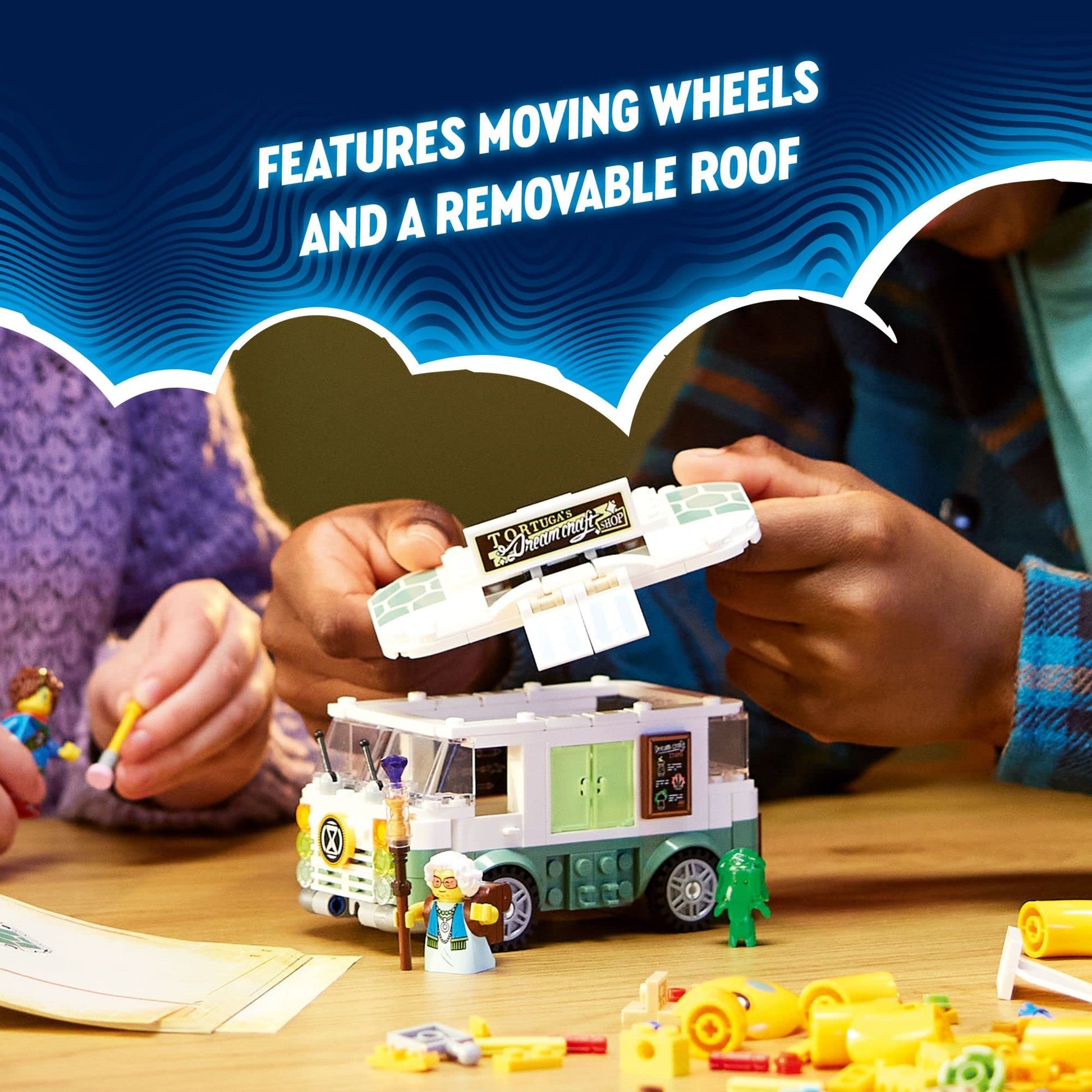 LEGO DREAMZzz Mrs. Castillo’s Turtle Van 71456, 2 in 1 Building Toy and Vehicle Playset with Party Mode or Flying Submarine Mode, Makes a Great Gift