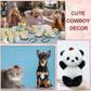 FIONUPI 40 PCS Western Themed Party Decorations Mini Horseshoes Cowboy Hats Wagon Wheels Retro Table Centerpieces for Cowboy Cowgirls Wedding Birthday