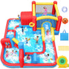 Whubefy Inflatable Water Slide, Bounce House Obstacle Course, 8 in 1 Waterslide Bounce House for Kids 14.3x14.3 FT Multi Jumping House with Jump Area