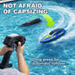 RC Boat with 7-Mode Colorful LED Lights,10 Inch Remote Control Boat,15KM/H High Speed,2.4GHz,3 Speed Modes,2 Rechargeable Batteries,Auto Flip