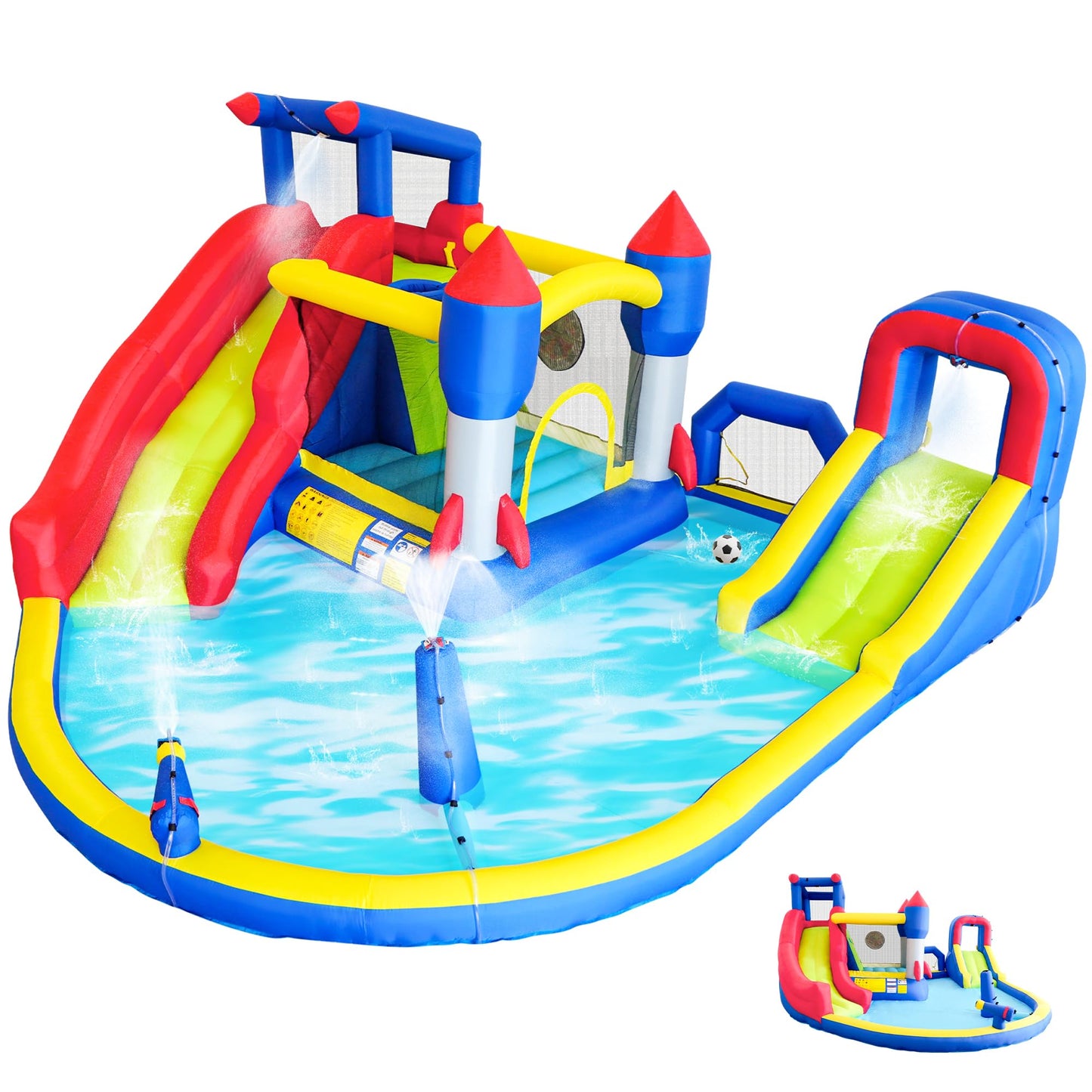 Bestsun Inflatable Bounce House Water Slide for Kids