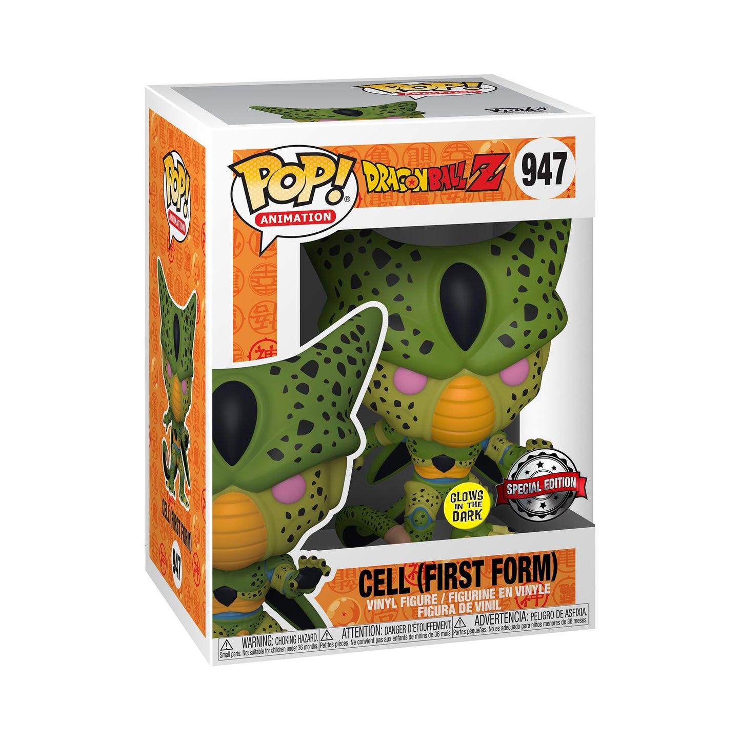 Funko Pop! Animation: DBZ - Cell - (First Form) - Glow in The Dark - Dragon Ball Z - Collectible Vinyl Figure - Gift Idea - Official Products - Toys