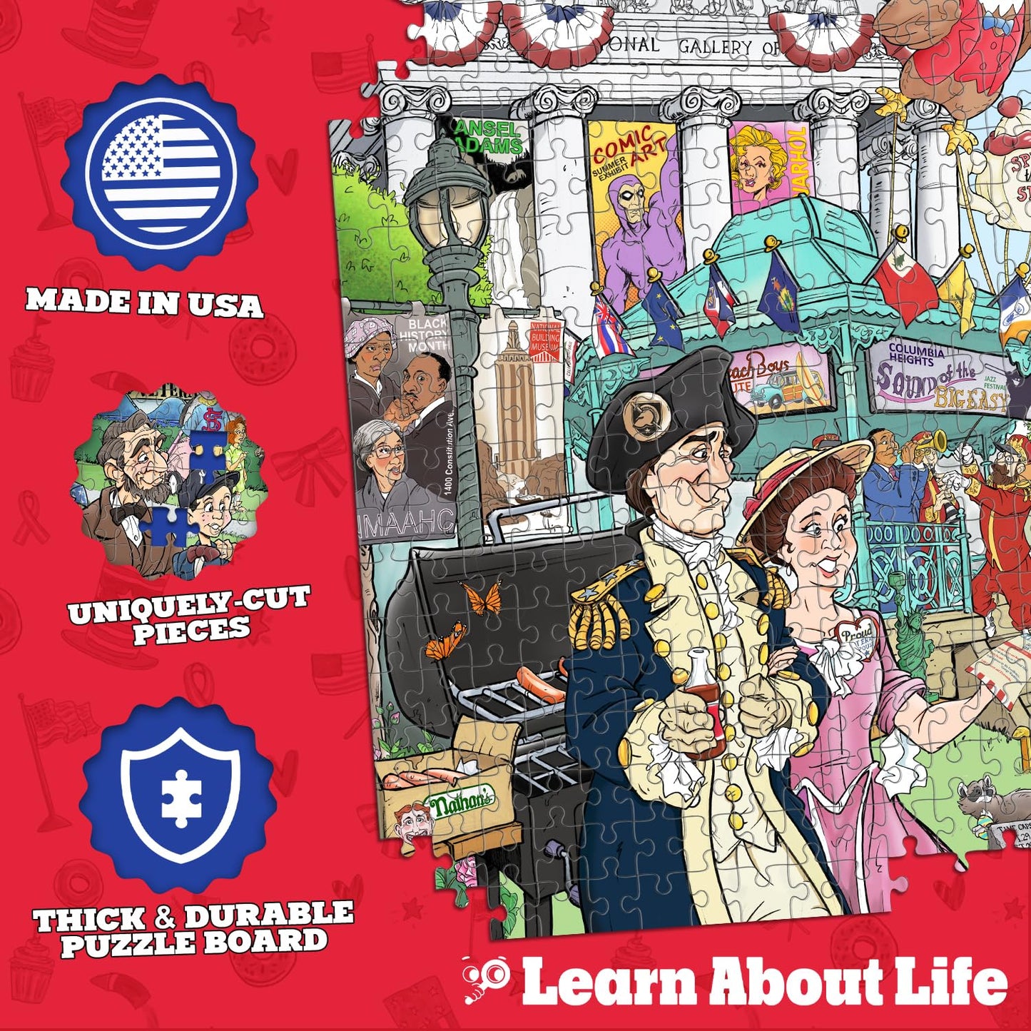 USA 250th Anniversary Puzzle - 1000 Piece Patriotic Jigsaw Gift, Livuzzle