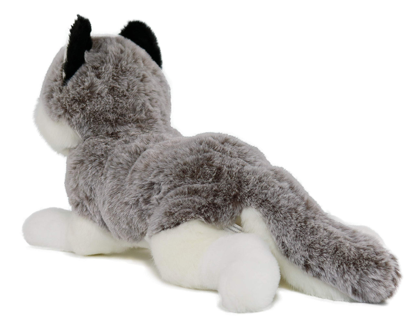 Ice King Bear Lifelike Siberian Husky Stuffed Animal - Plush Toy - 13 Inches Length (Lying)