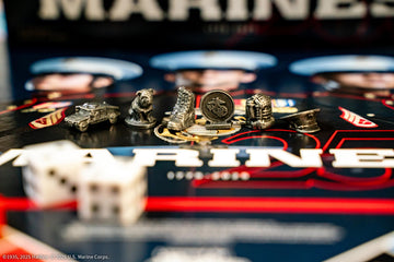 Monopoly: Marines 250th Anniversary Edition, Celebrate 250 Years, Buy Bases Worldwide and Upgrade with Tents & Barracks, Play as Tokens: Combat Boots