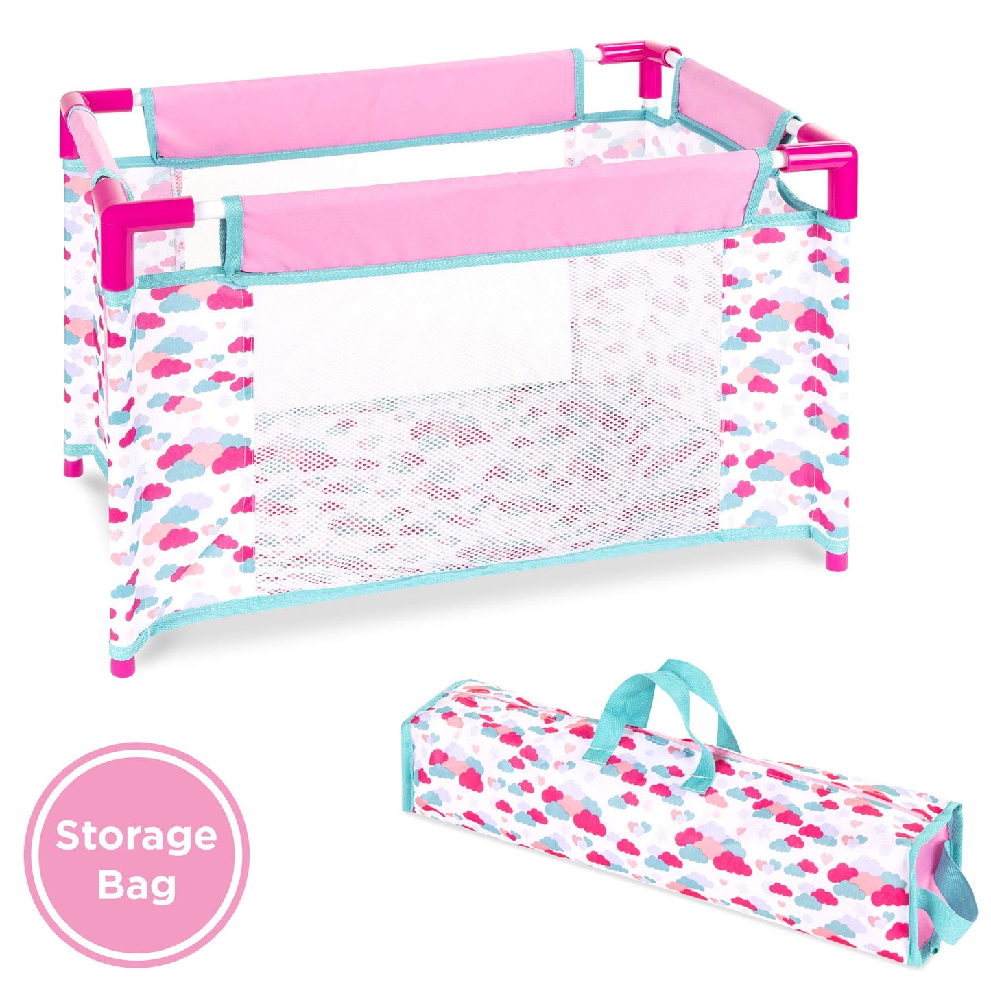 Best Choice Products Kids 15-Piece 13.5in Newborn Baby Doll Nursery Role Play Playset w/Stroller, Travel Cot, Play Mat, Travel Bag, Carrier, Seat