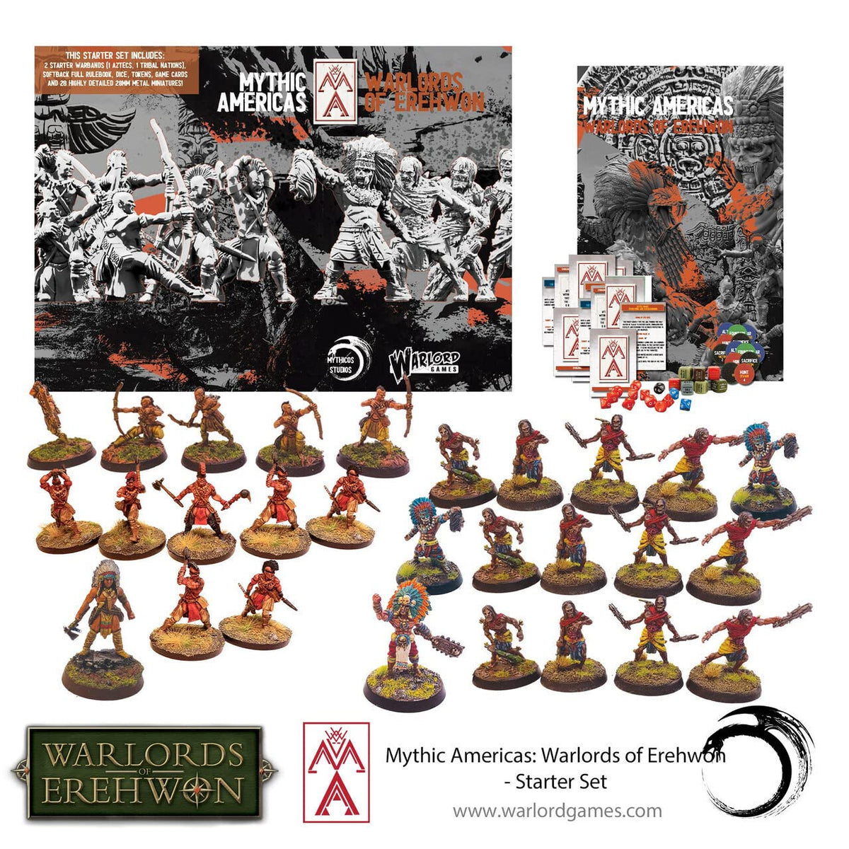 Warlord Mythic Americas Aztec & Nations Game - Role Playing Strategy Board Games for Adults, Table Top Mythic Americas Strategic Wargaming Kit