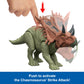 Mattel Jurassic World Strike Attack Dinosaur Toy with Single-Strike Action & Movable Joints, Chasmosaurus Action Figure Includes Digital Play